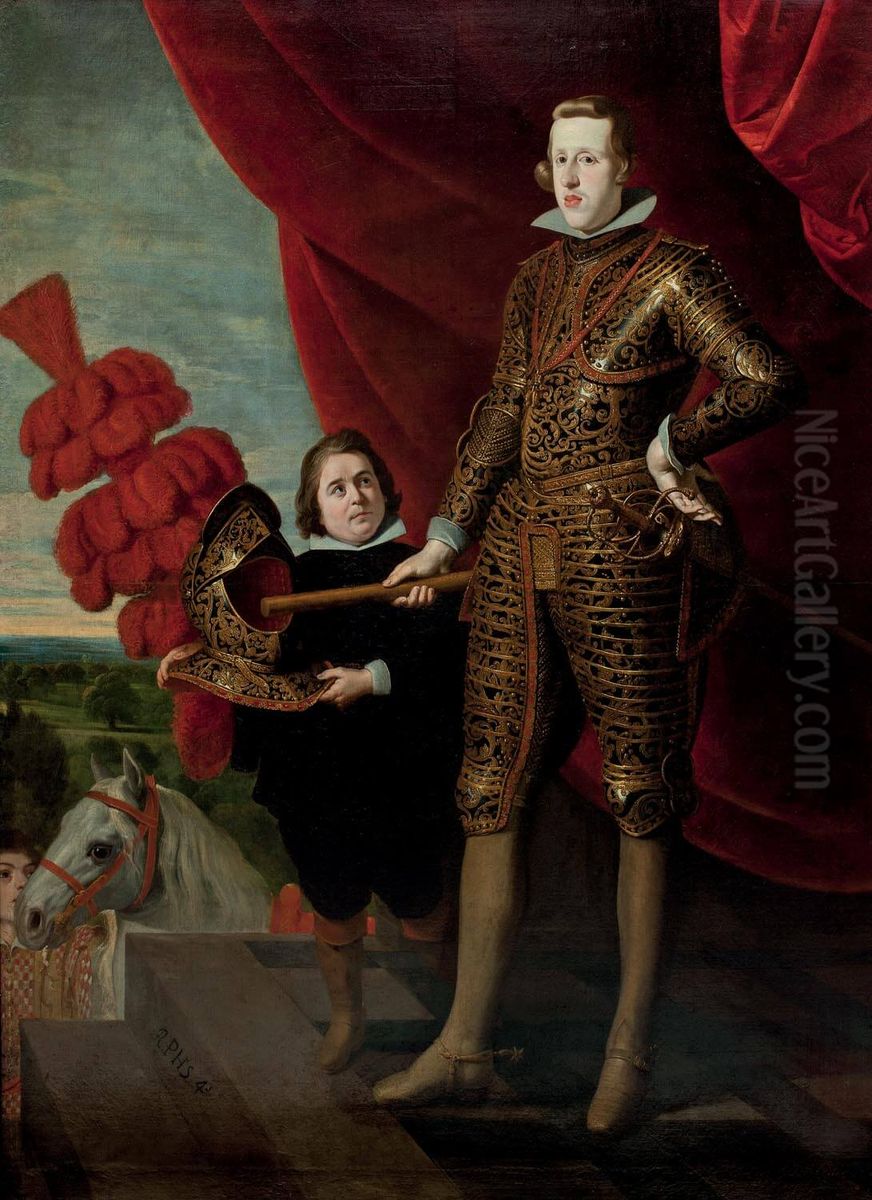 Felipe IV junto a dos servidores Oil Painting by Gaspar De Crayer