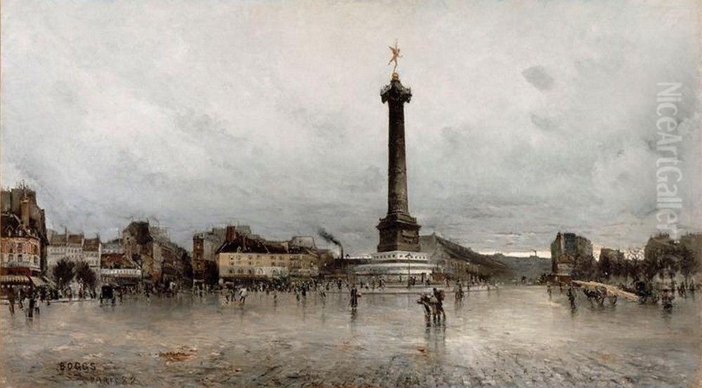 La Place de la Bastille en 1882 Oil Painting by Frank Myers Boggs
