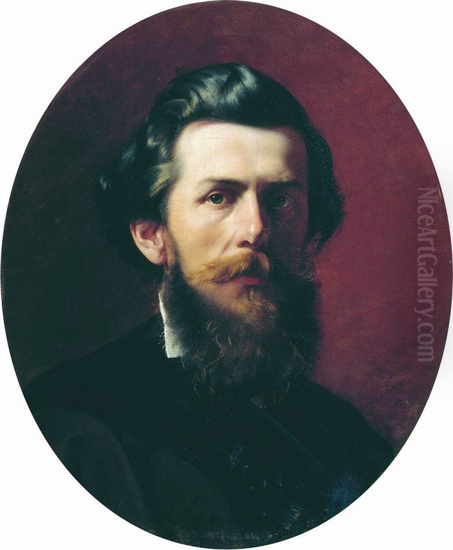 Portrait of Alexei Bogoliubov Oil Painting by Fyodor Bronnikov
