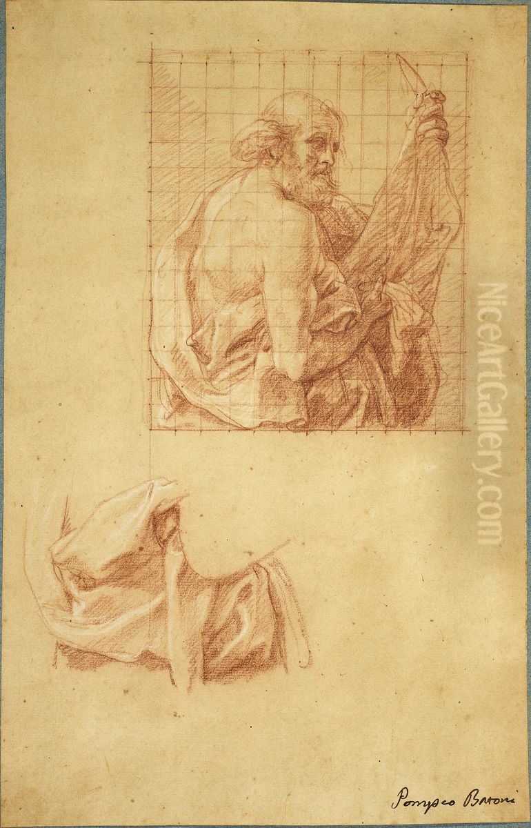 Study for Saint Bartholomew and Drapery Oil Painting by Pompeo Batoni