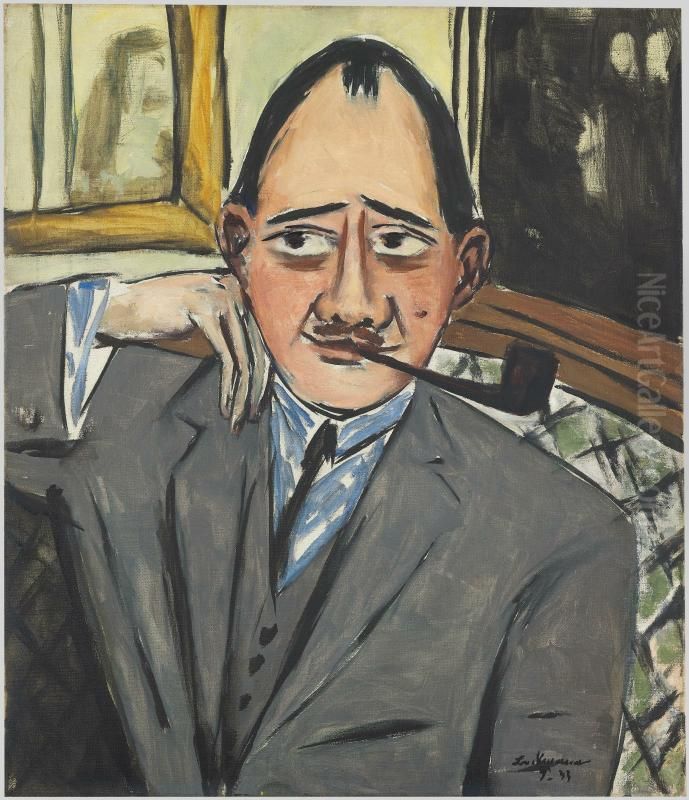 Portrait d'un Francais Oil Painting by Max Beckmann