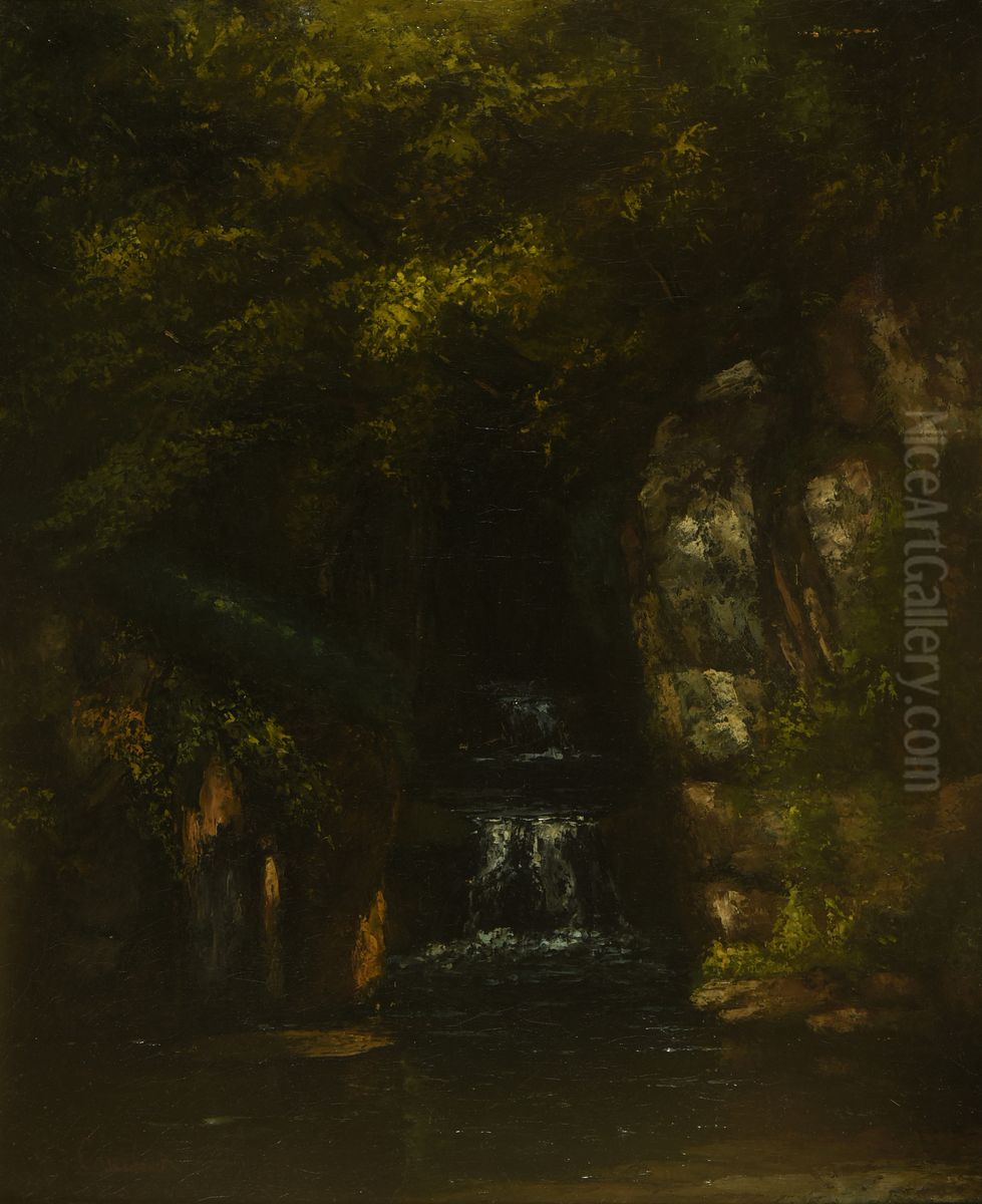 Paysage sans ciel Oil Painting by Gustave Courbet