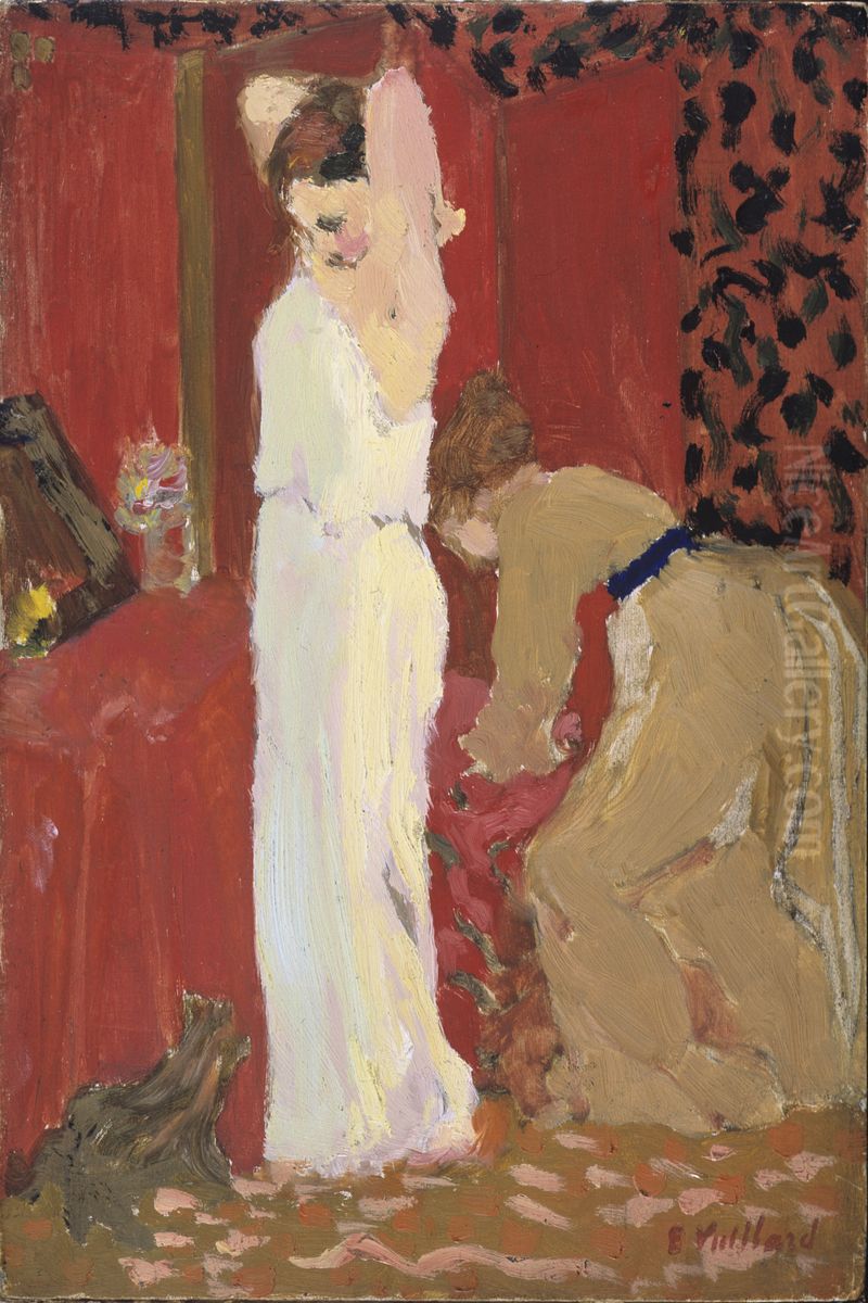 Fitting, actor in her wardrobe Oil Painting by Jean-Edouard Vuillard