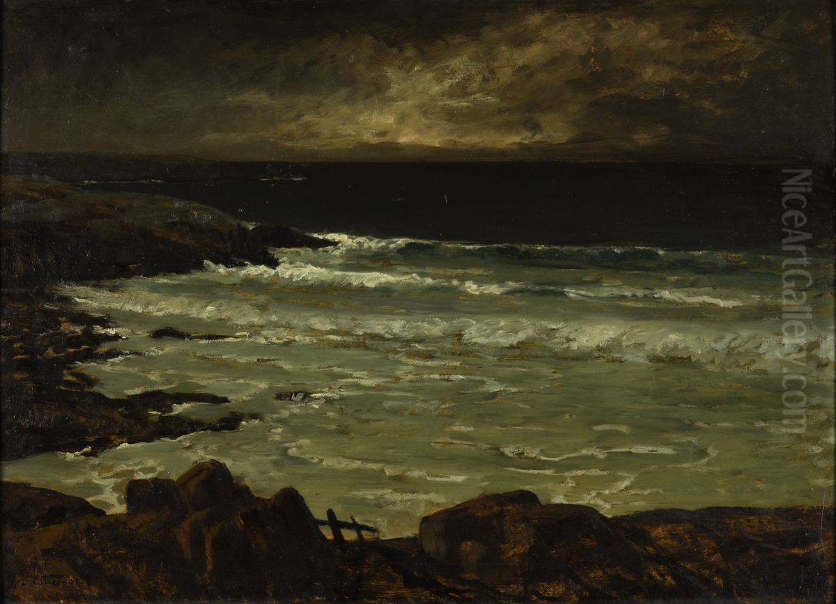 Temps d'orage sur la mer Oil Painting by Charles Cottet