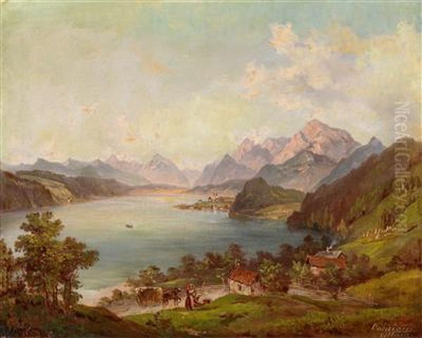 Motiv Vom Millstattersee Oil Painting by Jacob Canciani
