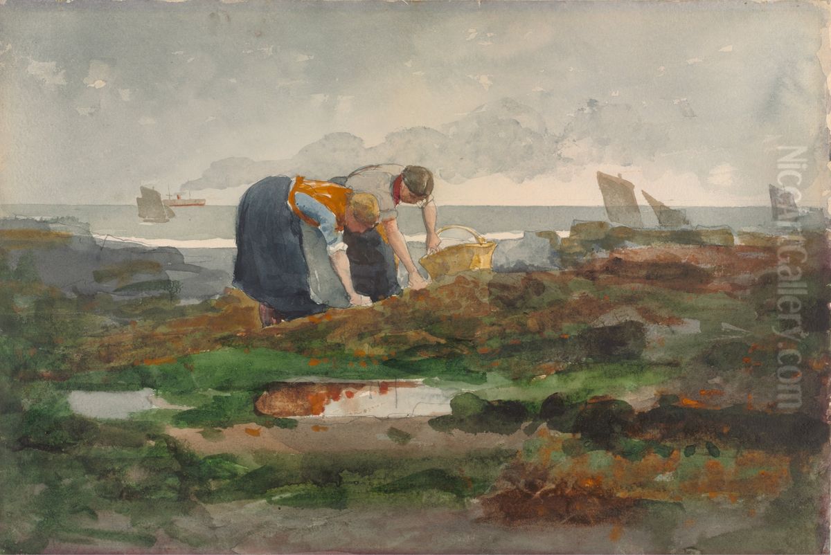 The Mussel Gatherers Oil Painting by Winslow Homer