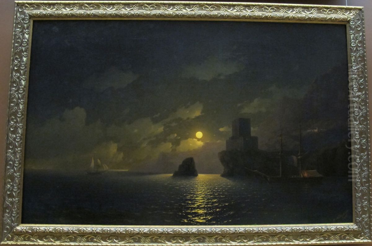 Russian squadron at the Sevastopol roadstead Oil Painting by Ivan Aivazovsky