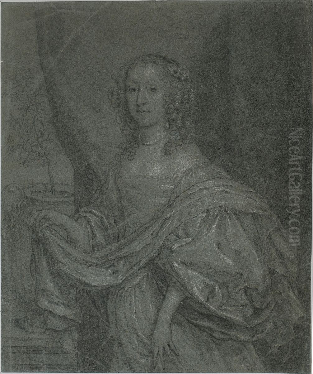Study for the portrait of Levina de Vries Oil Painting by Cornelis Janssens van Ceulen