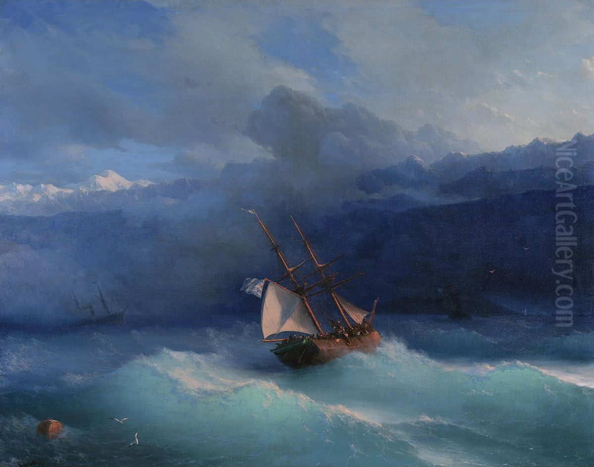 Along the Coast Oil Painting by Ivan Aivazovsky