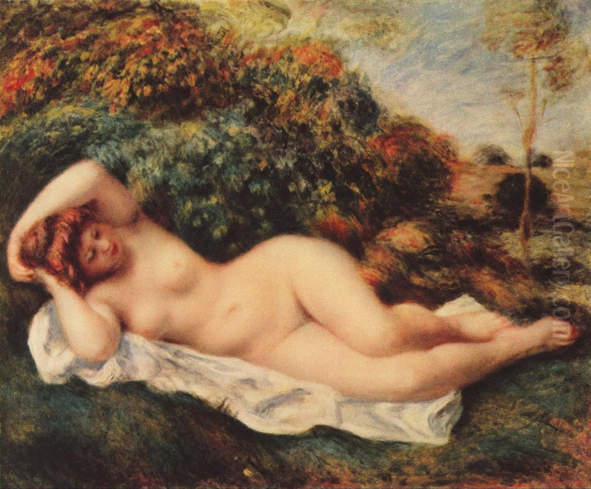 Badende, schlafend (Die Backerin) Oil Painting by Pierre Auguste Renoir