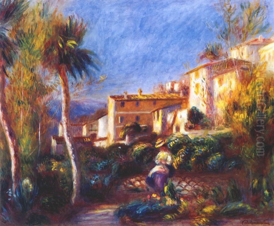 Maison de la Poste a Cagnes Oil Painting by Pierre Auguste Renoir