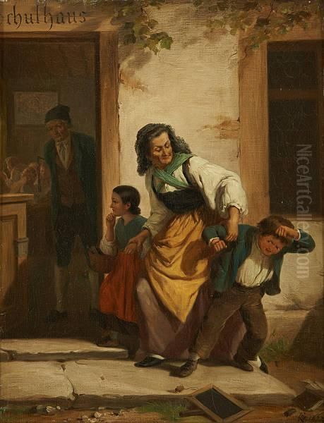 Return of the Truant to School Oil Painting by Christian Ruben