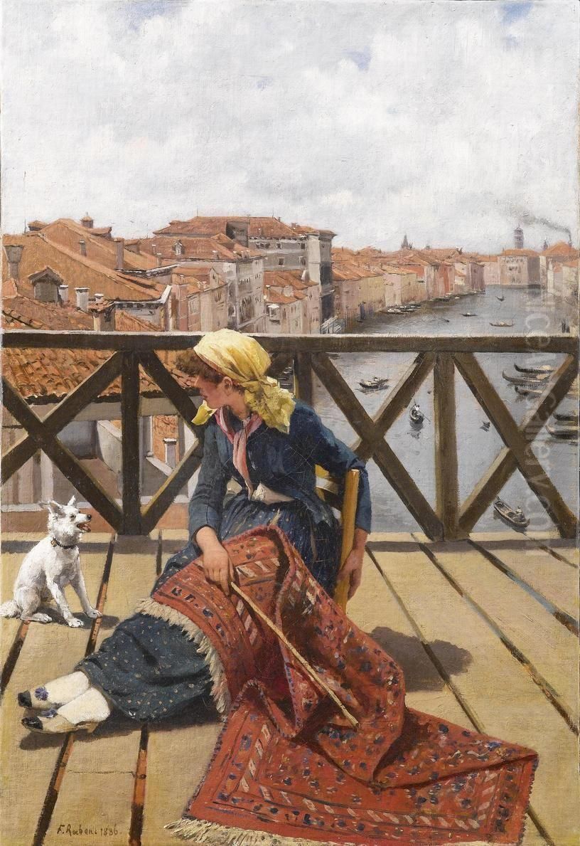 The little friend Oil Painting by Franz Leo Ruben