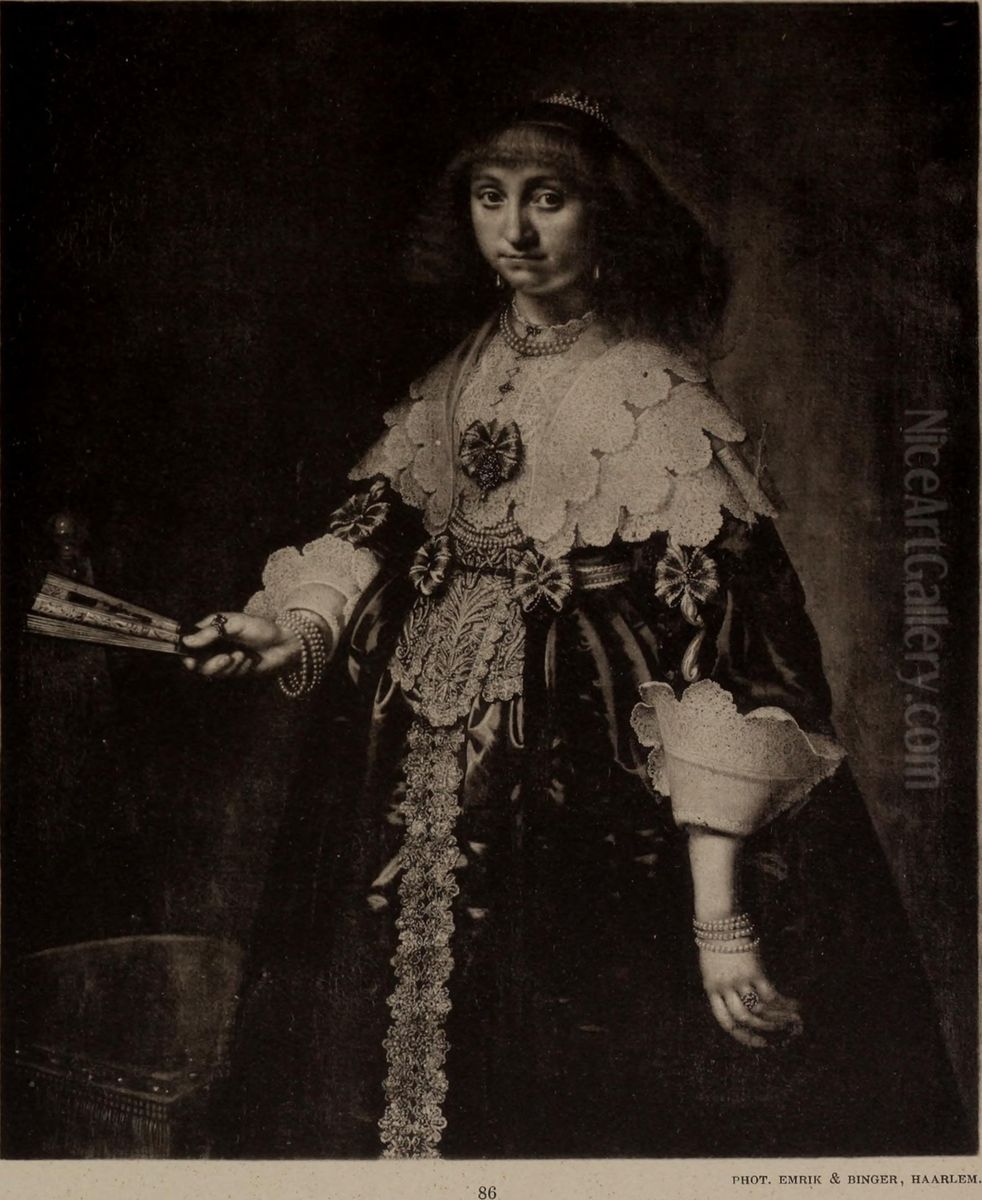 Portrait of a young woman Oil Painting by Hercules Sanders