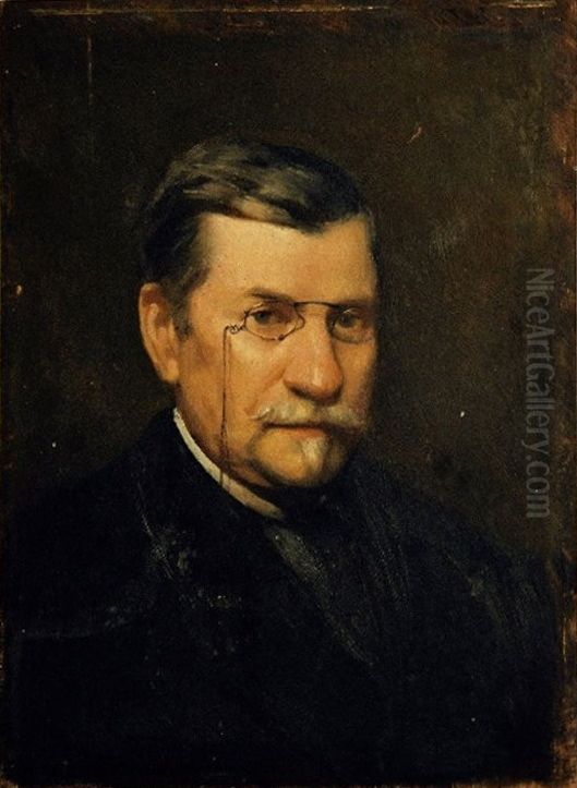 Autoportrait aux binocles Oil Painting by Desire Lubin