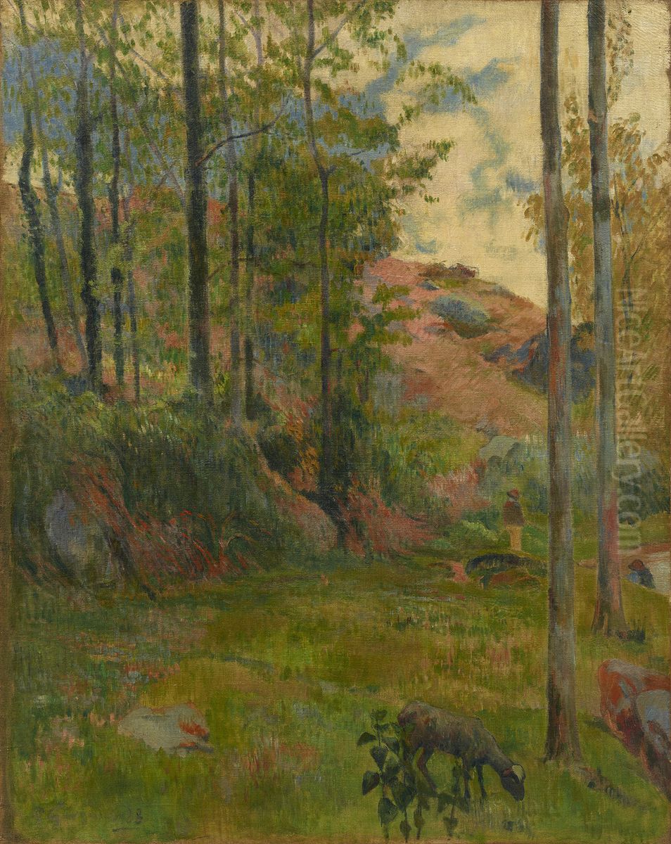 Chemin en bas de Pont-Aven Oil Painting by Paul Gauguin