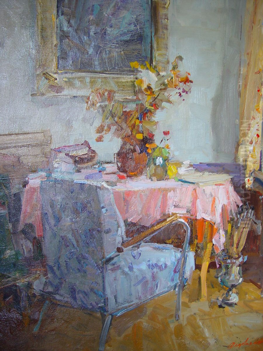 In der Werkstatt des Meisters Oil Painting by Fyodor Zakharov