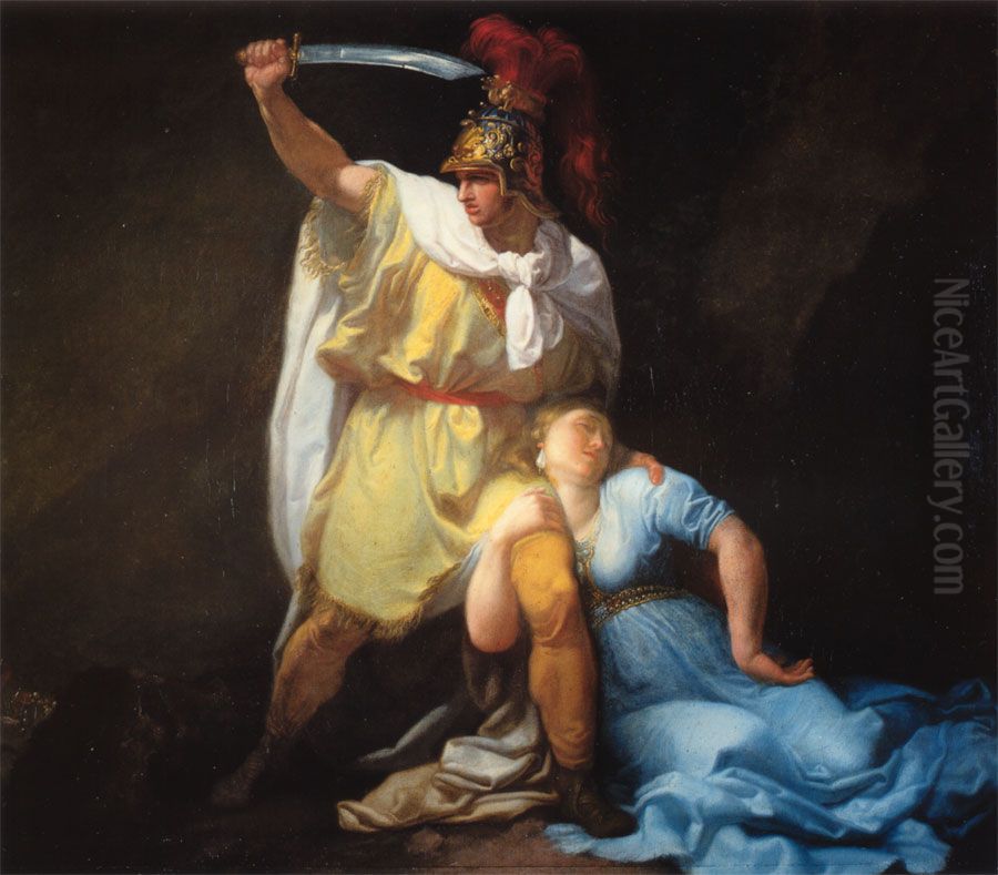 Rhadamistus killing Zenobia Oil Painting by Luigi Sabatelli