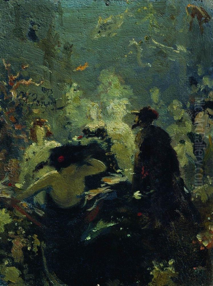 Sadko in the Underwater Kingdom. Oil Painting by Repin Iliya