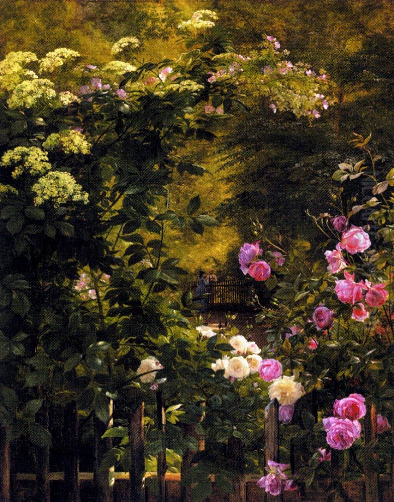 The Rose Garden Oil Painting by Carl Frederik Aagaard
