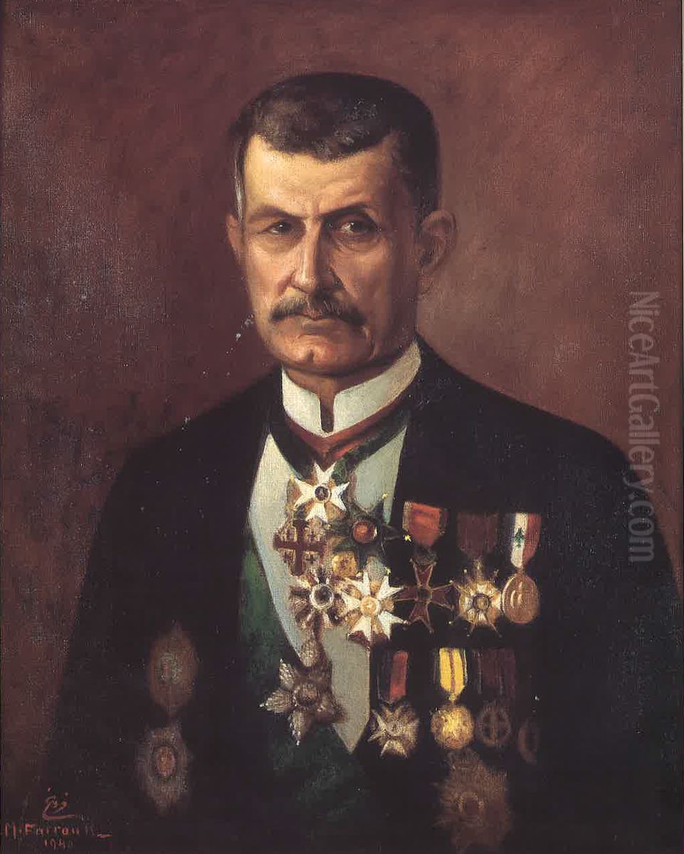 Portrait de Vicomte Philippe de Tarrazi (1865 - 1956). Oil Painting by Moustafa Farroukh