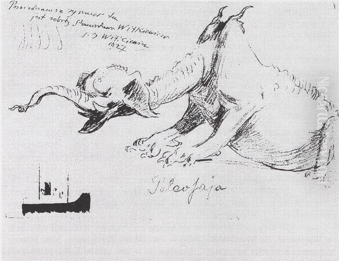 Paleofaja Oil Painting by Stanislaw Ignacy Witkiewicz (Witkacy)