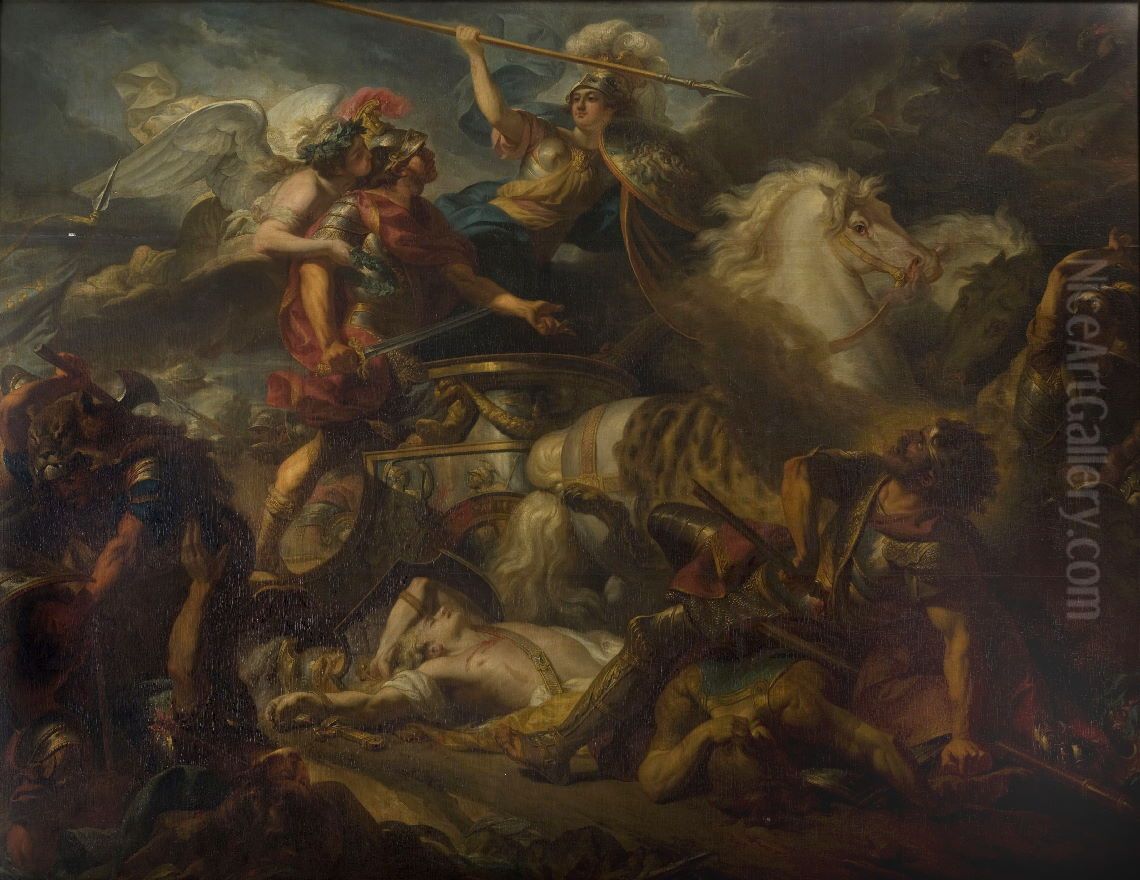 Mars blesse par Diomede Oil Painting by Gabriel Francois Doyen