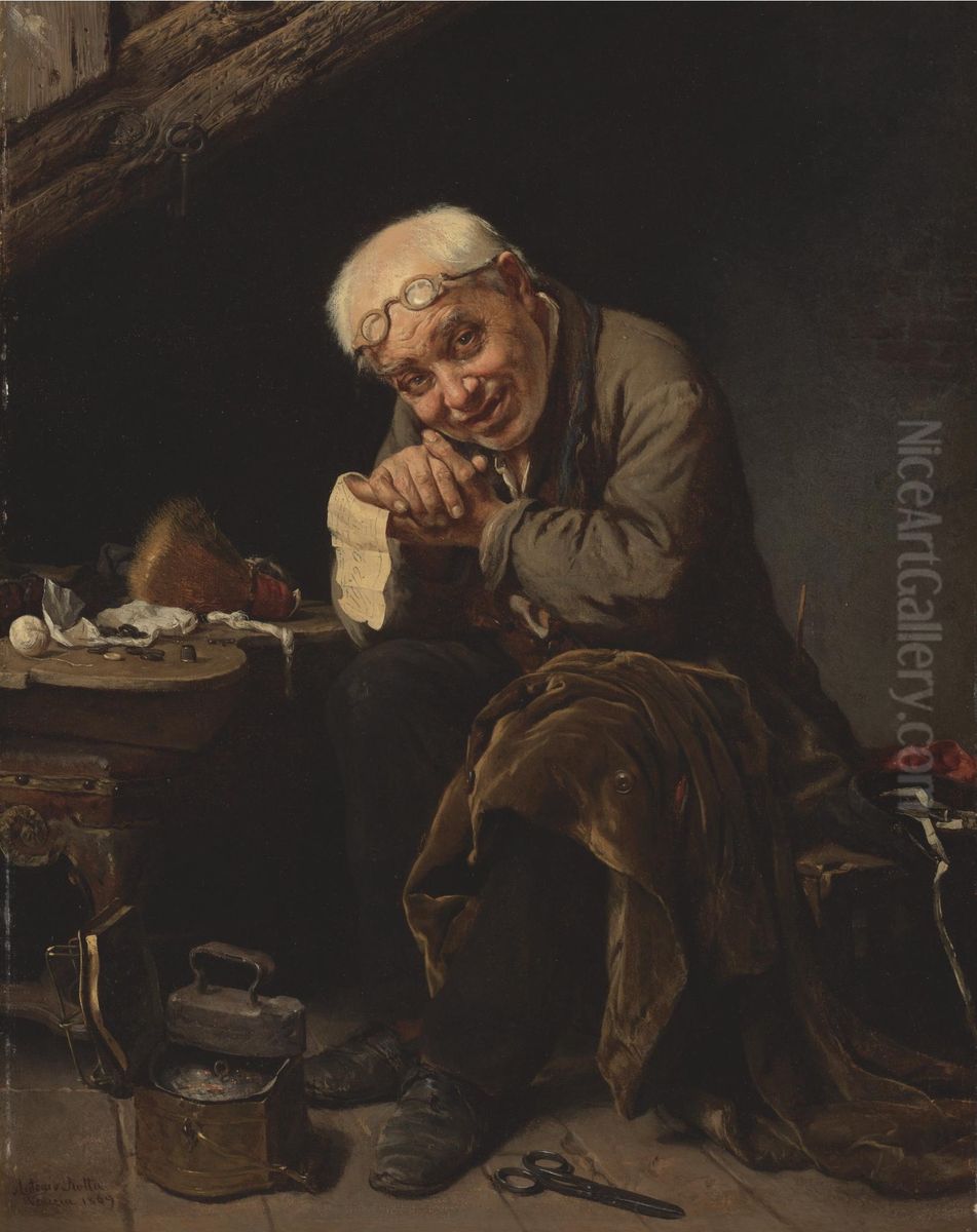 Una vittoria alla lotteria Oil Painting by Antonio Rotta