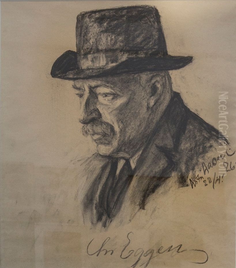 Portrait of Christian Eggen Oil Painting by Astri Aasen