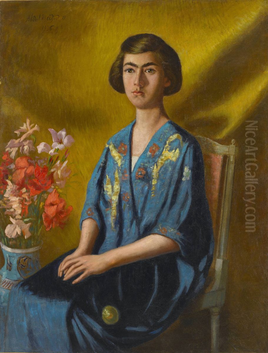 Hanzade Sultan Oil Painting by Abdulmecid II