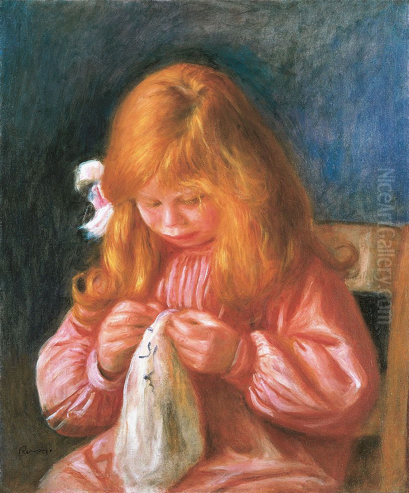 Jean Renoir nahend Oil Painting by Pierre Auguste Renoir