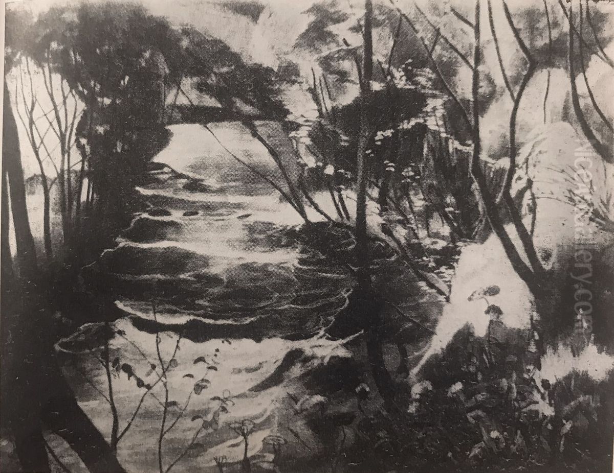 Potok (Pejzaz wiosenny w Zakopanem) Oil Painting by Stanislaw Ignacy Witkiewicz (Witkacy)