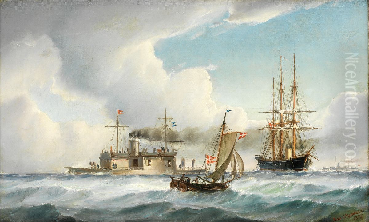 Junction in choppy seas Oil Painting by Ioannis Altamouras