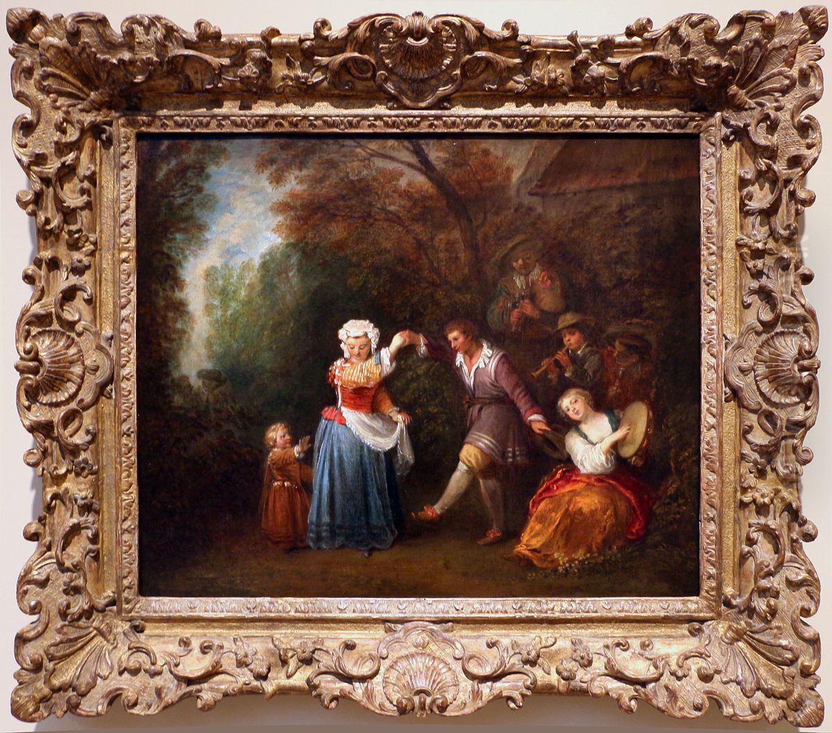la danza di contadini Oil Painting by Jean-Antoine Watteau