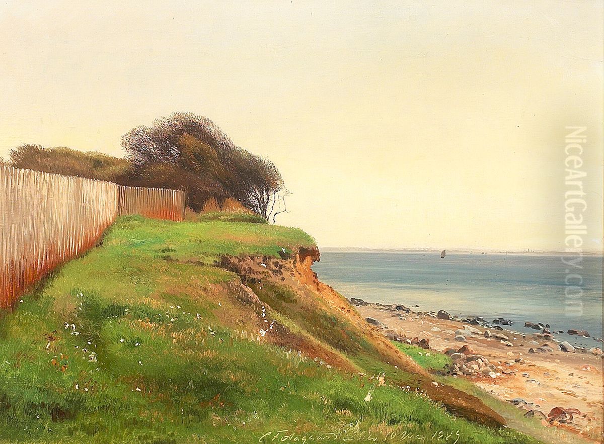 Udsigt fra AEbelo. Oil Painting by Carl Frederik Aagaard