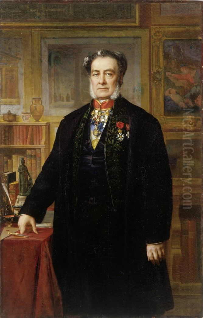 Portrat des Architekten Jacob Ignaz Hittorff (1792-1867) Oil Painting by Felix-Joseph Barrias