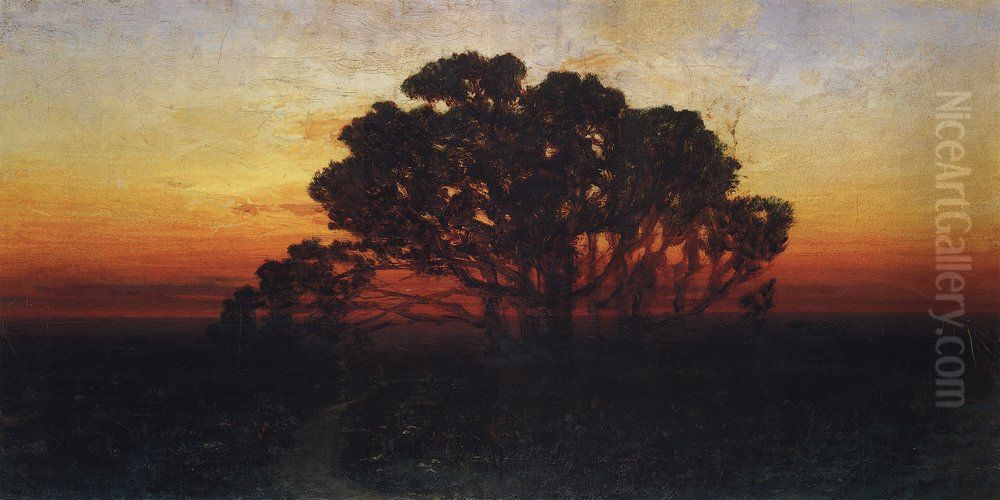 Evening Oil Painting by Arkhip Kuindzhi
