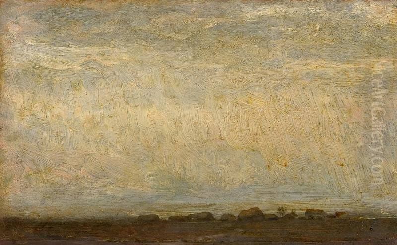 Autumn. Stormy day over the steppe Oil Painting by Arkhip Kuindzhi