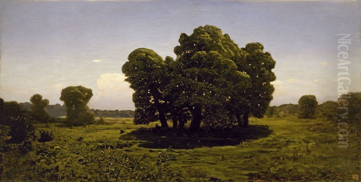 Oaks Oil Painting by Arkhip Kuindzhi