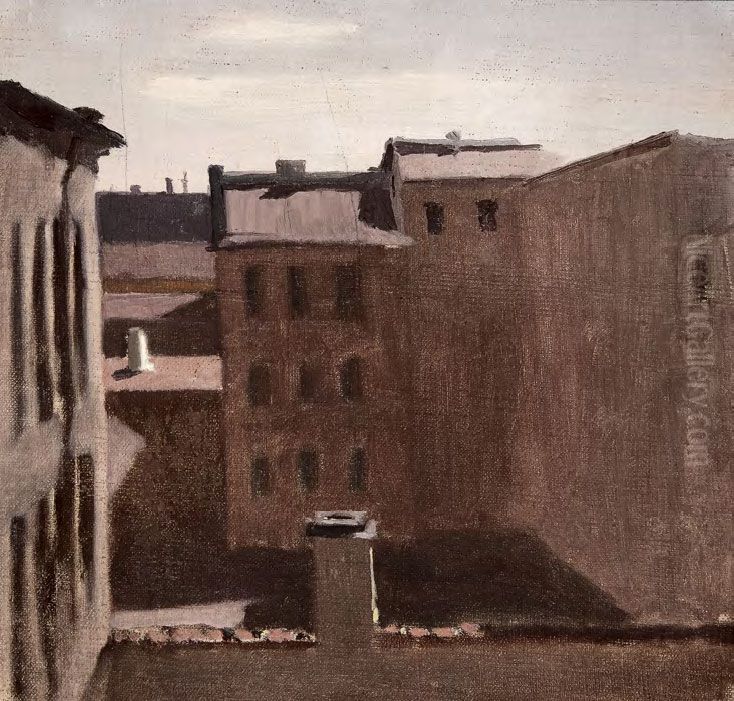 Roofs Oil Painting by Arkhip Kuindzhi