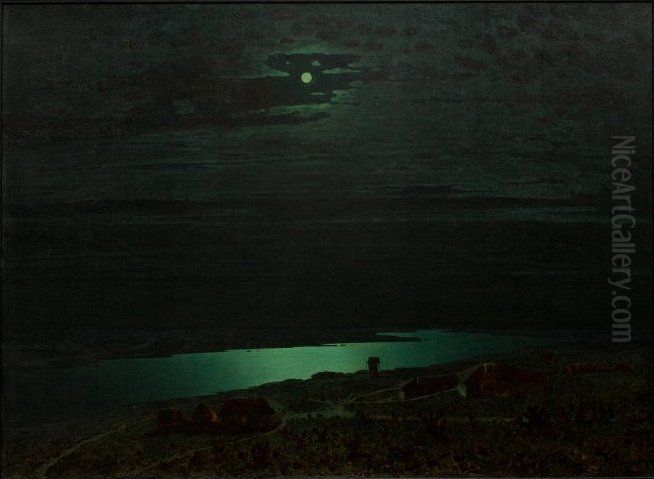 Night on the Dnieper Oil Painting by Arkhip Kuindzhi