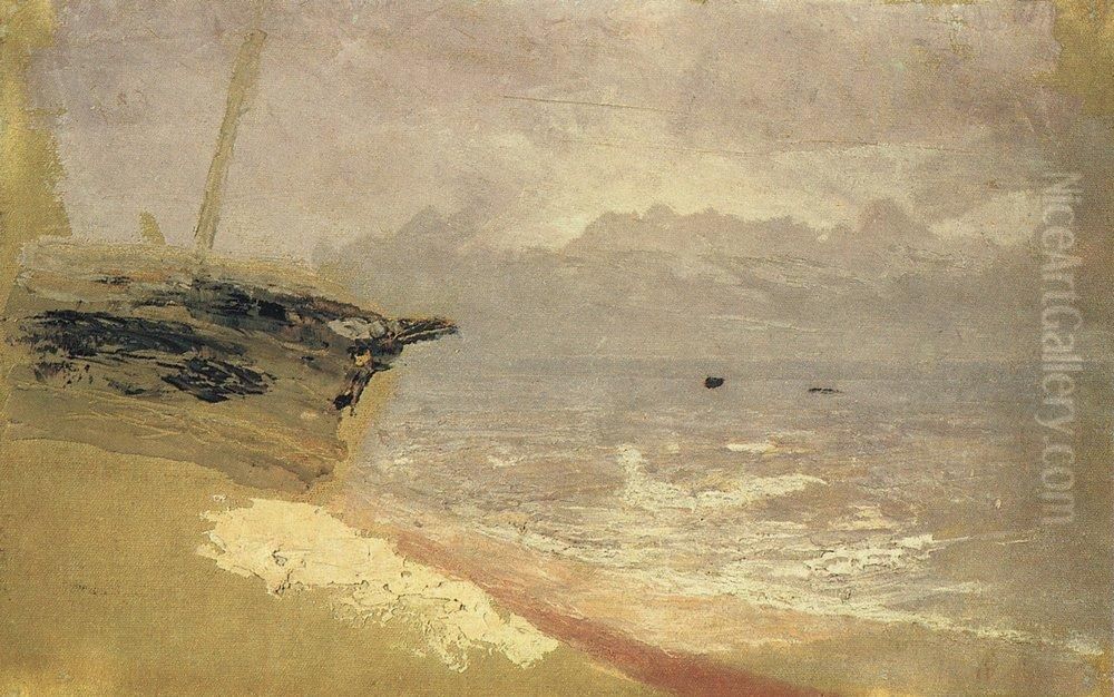 Sea. Grey day. Mariupol Oil Painting by Arkhip Kuindzhi