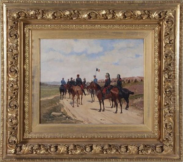 French encampement, crimean war Oil Painting by Georges Louis Hyon