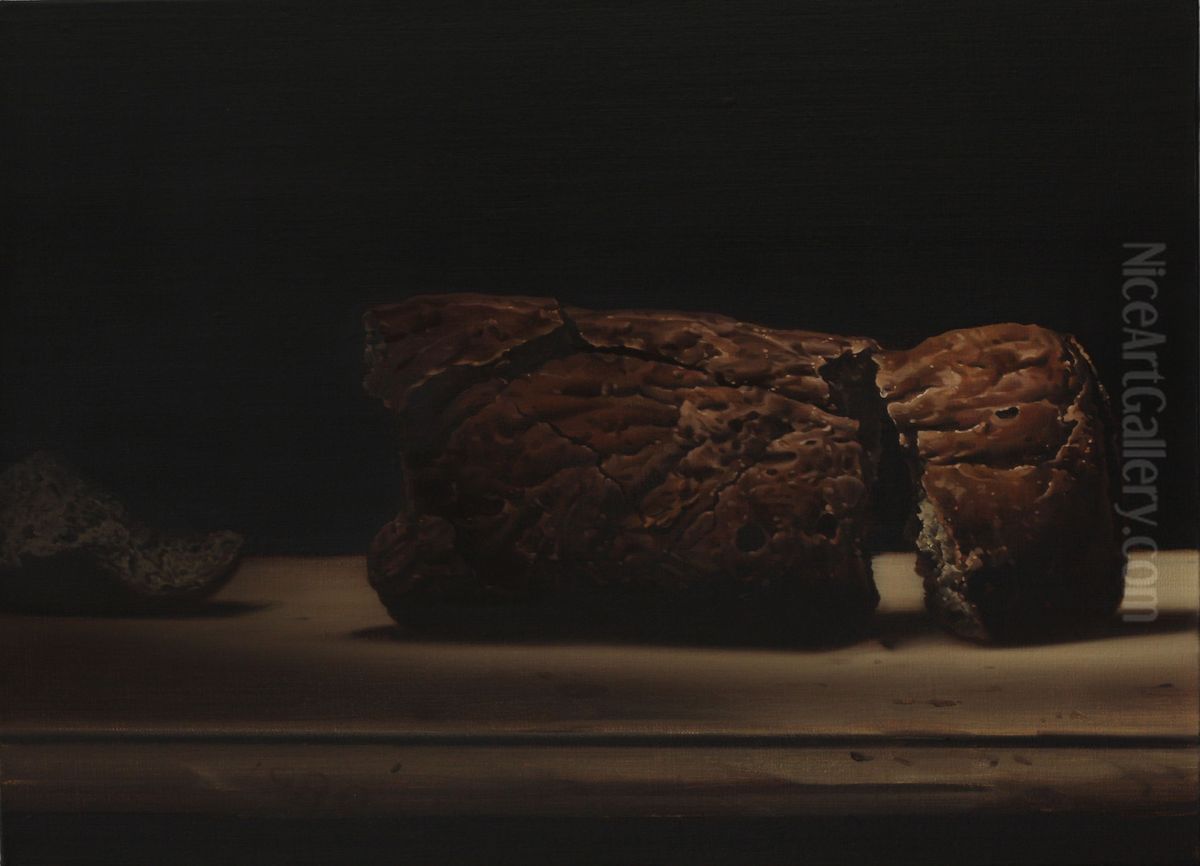 Sigrun's Bread (The New Romantic) Oil Painting by Hynek Martinec