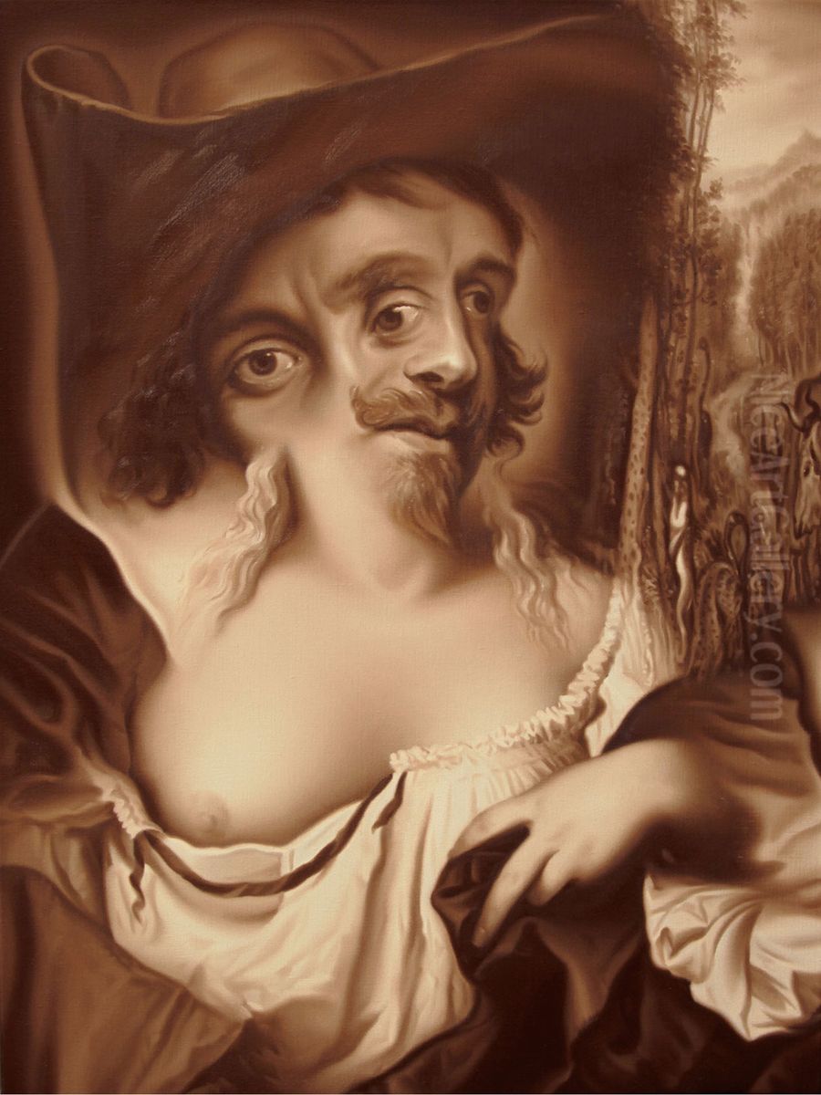 The Chocolate Labyrinth and Tea Oil Painting by Hynek Martinec