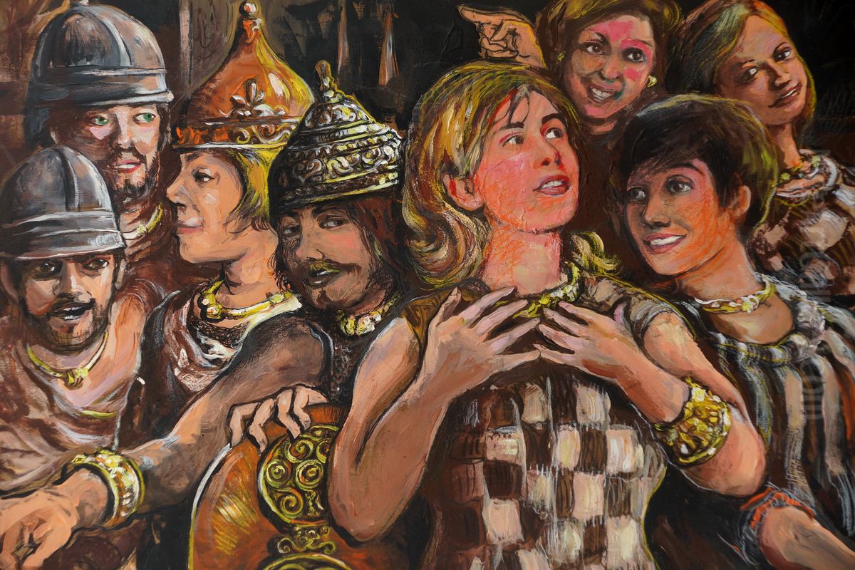 I Celti (nipoti) Oil Painting by Paolo Boncompagni