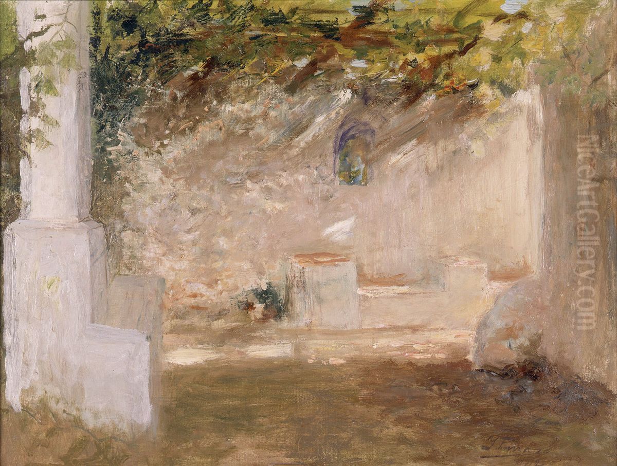 Emparrado Oil Painting by Ignacio Pinazo Camarlench
