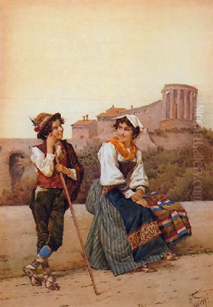 Idle moments Oil Painting by Filippo Indoni