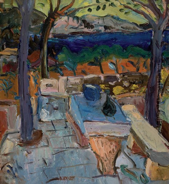 Stone Table Oil Painting by Ignjat Job