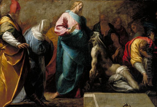 The Raising of Lazarus Oil Painting by unknown